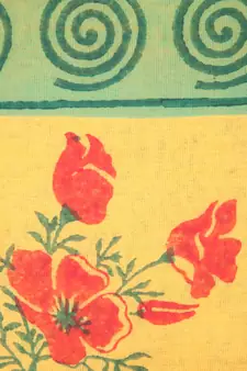 PinkLoom Women's Yellow Printed Cotton Saree With Blouse