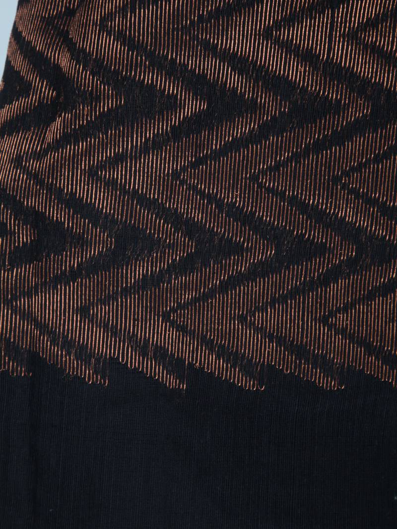 PinkLoom Women's Black Hand_Woven Matka_Silk Saree With Blouse