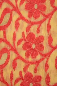 Pinkloom Women'S Yellow Hand_Woven Cotton Jamdani Saree Without Blouse