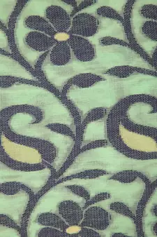 Pinkloom Women'S Green Hand_Woven Cotton Jamdani Saree Without Blouse