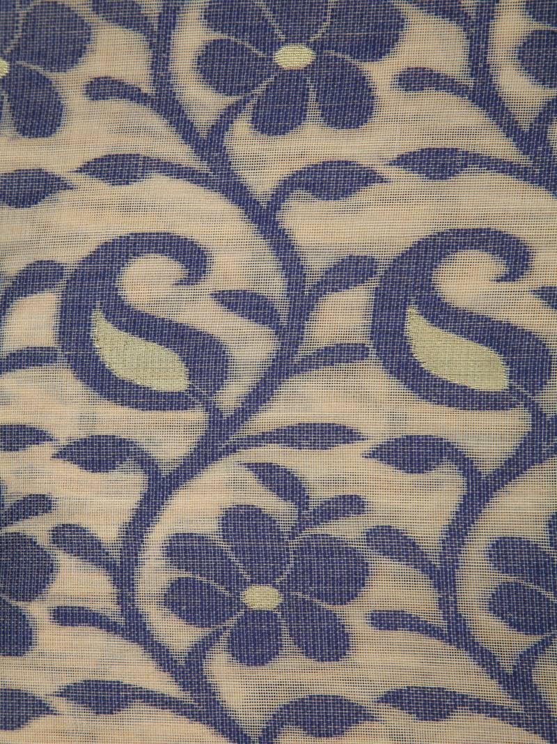 Pinkloom Women'S Beige Hand_Woven Cotton Jamdani Saree Without Blouse