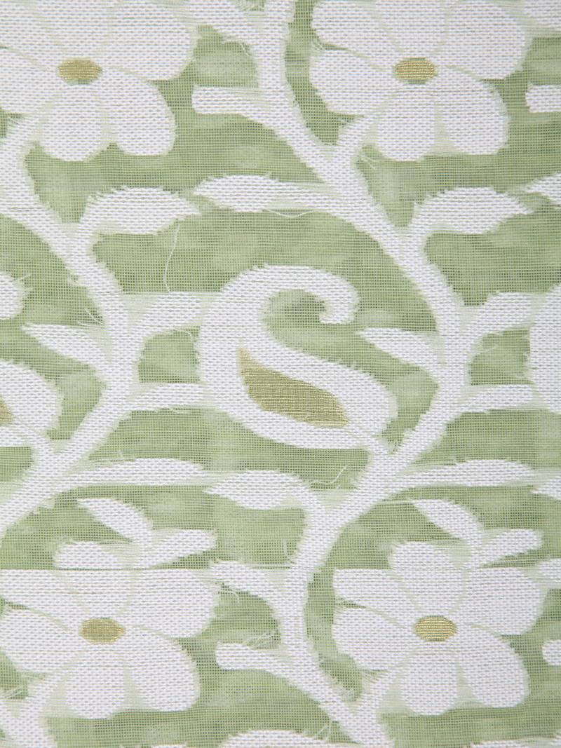 Pinkloom Women'S Green Hand_Woven Cotton Jamdani Saree Without Blouse