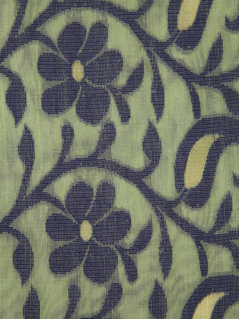 Pinkloom Women'S Green Hand_Woven Cotton Jamdani Saree Without Blouse