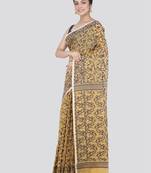 Pinkloom Women'S Yellow Hand_Woven Cotton Jamdani Saree Without Blouse