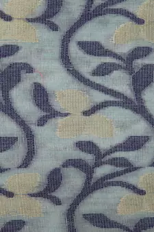 Pinkloom Women'S Blue Hand_Woven Cotton Jamdani Saree Without Blouse