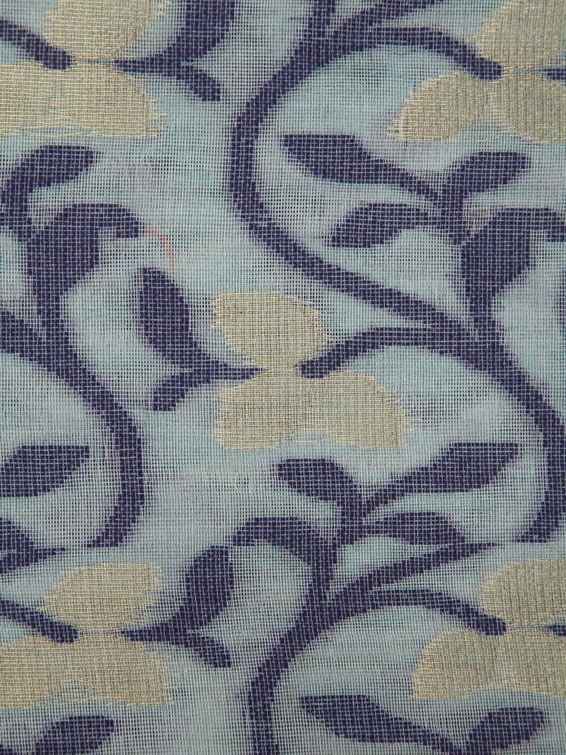 Pinkloom Women'S Blue Hand_Woven Cotton Jamdani Saree Without Blouse