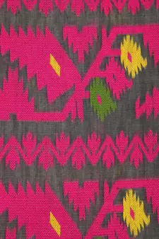 Pinkloom Women'S Grey Hand_Woven Cotton Jamdani Saree Without Blouse