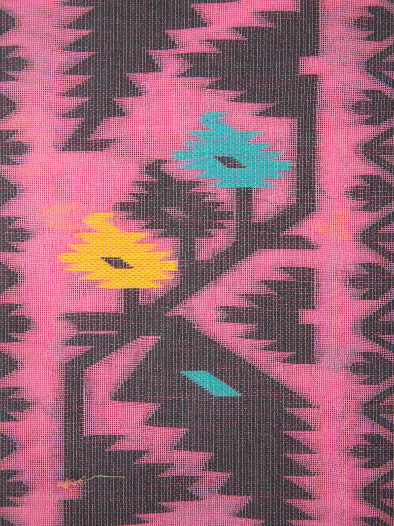 Pinkloom Women'S Pink Hand_Woven Cotton Jamdani Saree Without Blouse