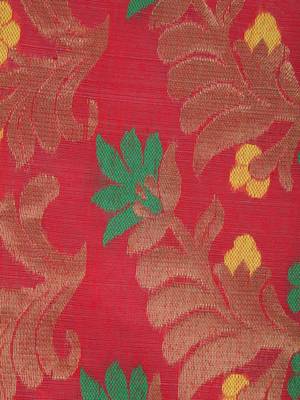 PinkLoom Women's Beige Hand_Woven Cotton_Silk Saree With Blouse 3