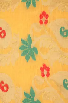 PinkLoom Women's Yellow Hand_Woven Cotton_Silk Saree With Blouse
