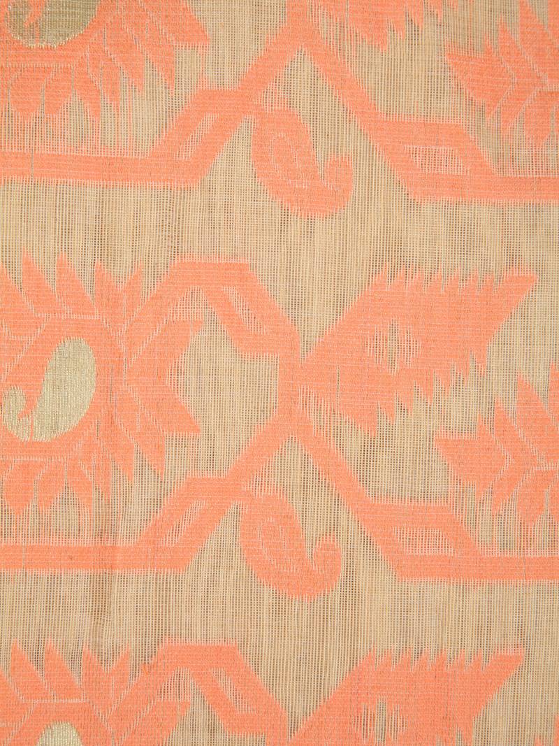 Pinkloom Women'S Beige Hand_Woven Cotton Jamdani Saree Without Blouse