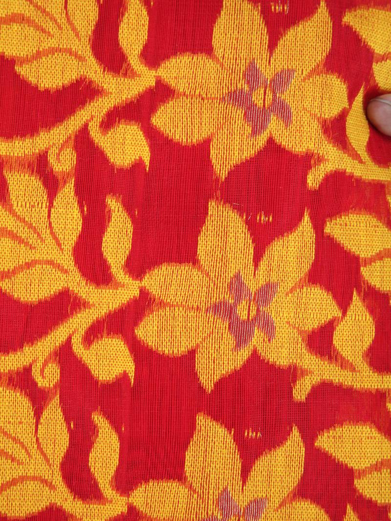 Pinkloom Women'S Red Hand_Woven Cotton Jamdani Saree Without Blouse