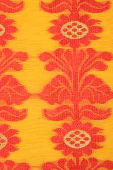 Pinkloom Women'S Yellow Hand_Woven Cotton Jamdani Saree Without Blouse