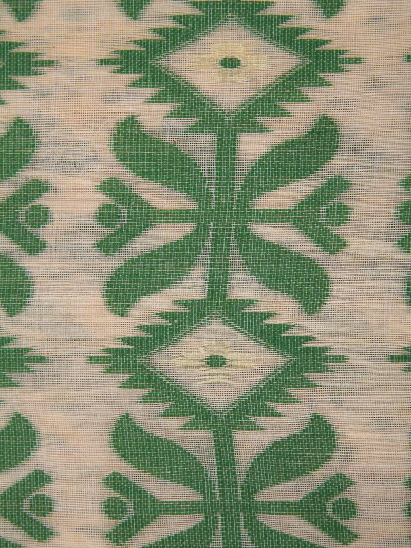 Pinkloom Women'S Beige Hand_Woven Cotton Jamdani Saree Without Blouse