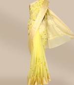 CLASSICATE from the house of The Chennai Silks Yellow Tissue Saree With Running Blouse