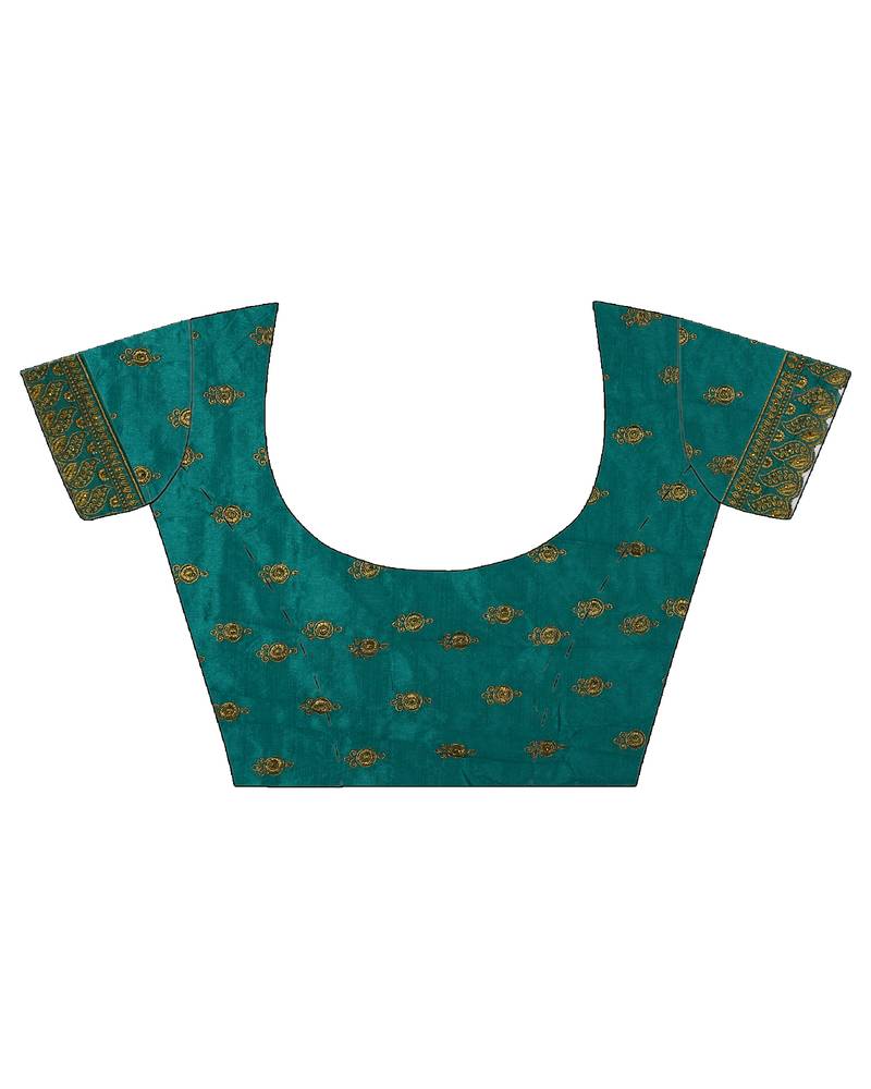 CLASICATE from the house of The Chennai Silks Pink Green Poly Chiffon Saree With Running Blouse