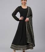 Black lace georgette salwar