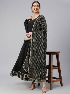 Black lace georgette salwar 2