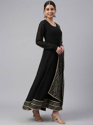 Black lace georgette salwar 4