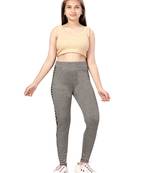 Grey plain cotton leggings