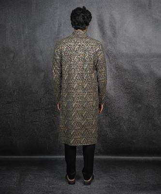 Brown Embroidered Kurta 5