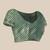 Teal woven organza saree with blouse