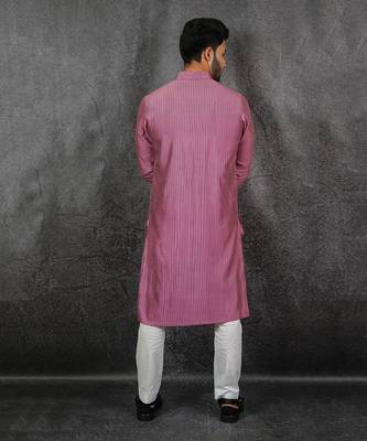 Dark Lavender Hand Pleated Kurta 5