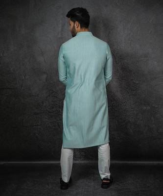 Mint Hand Pleated Kurta 5