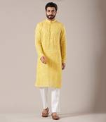 Yellow Georgette Kurta