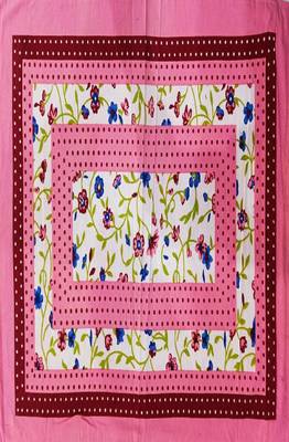 VKMarotia Queen Size Jaipuri Traditional Cotton Double Bedsheets Bedspread Bed Cover with 2 Pillow Covers (Pink) 3
