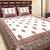 VKMarotia Queen Size Jaipuri Traditional Cotton Double Bedsheets Bedspread Bed Cover with 2 Pillow Covers (Brown)