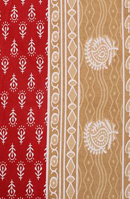 VKMarotia Queen Size Jaipuri Traditional Cotton Double Bedsheets Bedspread Bed Cover with 2 Pillow Covers (Red) 3