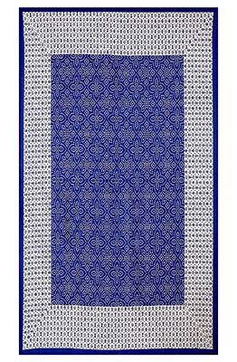 VKMarotia Queen Size Jaipuri Traditional Cotton Double Bedsheets Bedspread Bed Cover with 2 Pillow Covers (Blue) 2