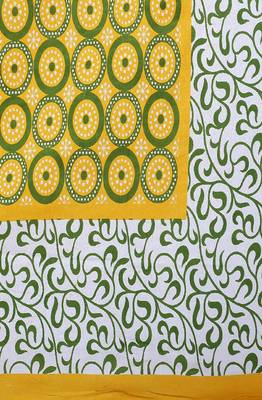 VKMarotia Queen Size Jaipuri Traditional Cotton Double Bedsheets Bedspread Bed Cover with 2 Pillow Covers (Yellow) 3