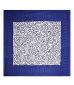 VKMarotia Queen Size Jaipuri Traditional Cotton Double Bedsheets Bedspread Bed Cover with 2 Pillow Covers (Blue)