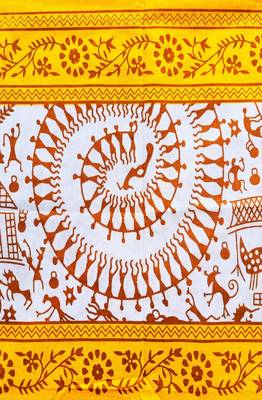 VKMarotia Queen Size Jaipuri Traditional Cotton Double Bedsheets Bedspread Bed Cover with 2 Pillow Covers (Yellow) 3