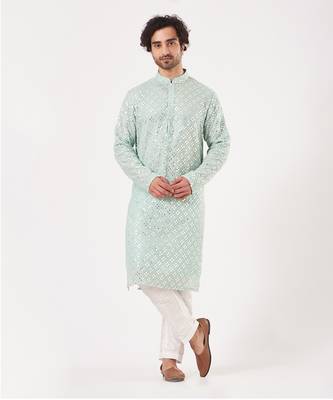 Mint Georgette Kurta 6
