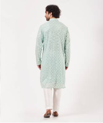 Mint Georgette Kurta 7