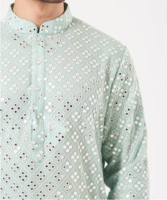 Mint Georgette Kurta 8