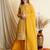 Yellow embroidered georgette salwar