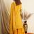 Yellow embroidered georgette salwar