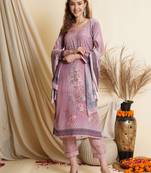 Pink digital print crepe salwar