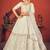 Shubhkala Delightfully Pearl White Thread With Sequins Embroidered Art Silk Semi Stitched Lehenga