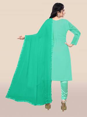 Green embroidered georgette salwar 2