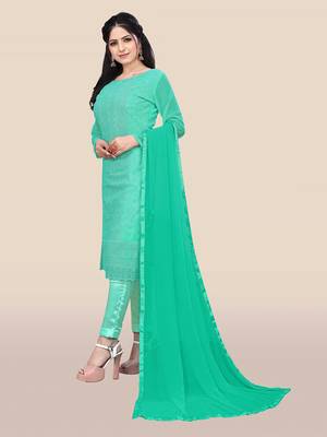 Green embroidered georgette salwar 3