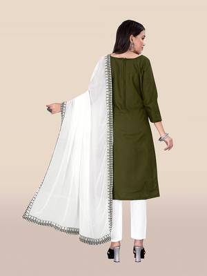 Green embroidered cotton salwar 2