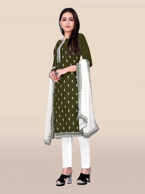 Green embroidered cotton salwar 4