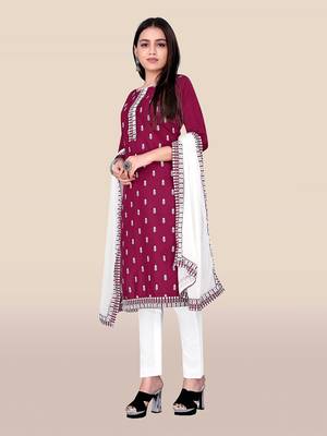 Magenta embroidered cotton salwar 4