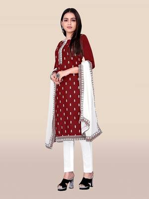 Maroon embroidered cotton salwar 4