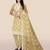 Beige embroidered organza salwar